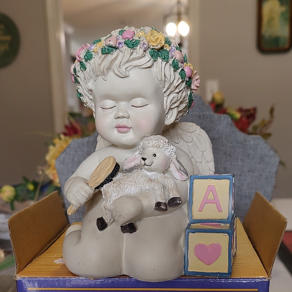 Musical "You've Got A Friend" Cherub Shelf Sitter In Original Packaging